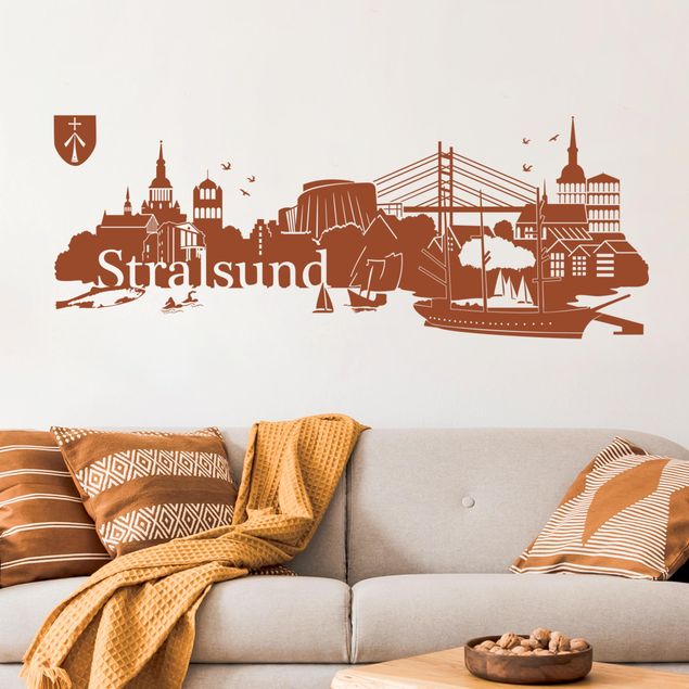 Wandtattoo Skyline Stralsund