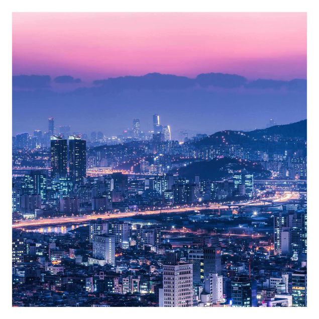Fototapete - Skyline von Seoul