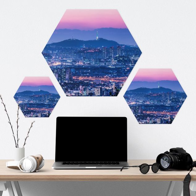 Hexagon Bild Forex - Skyline von Seoul
