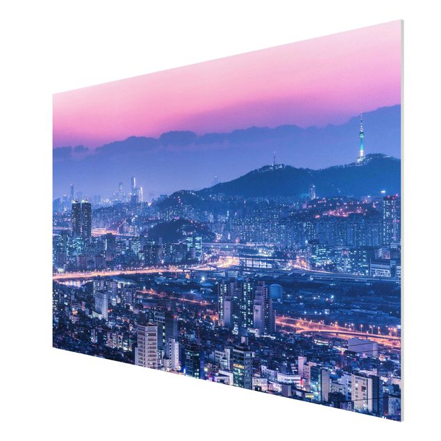 Forex Fine Art Print - Skyline von Seoul - Querformat 3:2