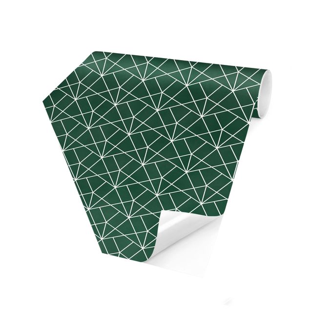 Design Tapeten Smaragd Art Deco Linienmuster