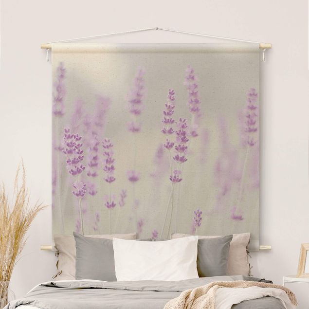 Wandteppich modern Sommer im Lavendelfeld