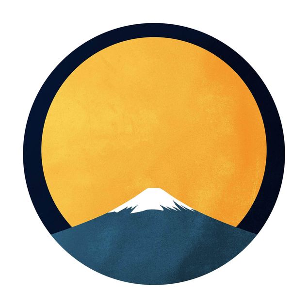 Vinyl-Teppich Sonne, Mond und Berge
