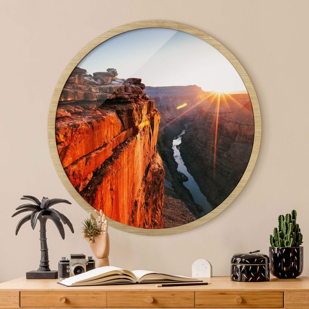 Moderne Bilder mit Rahmen Sonne im Grand Canyon