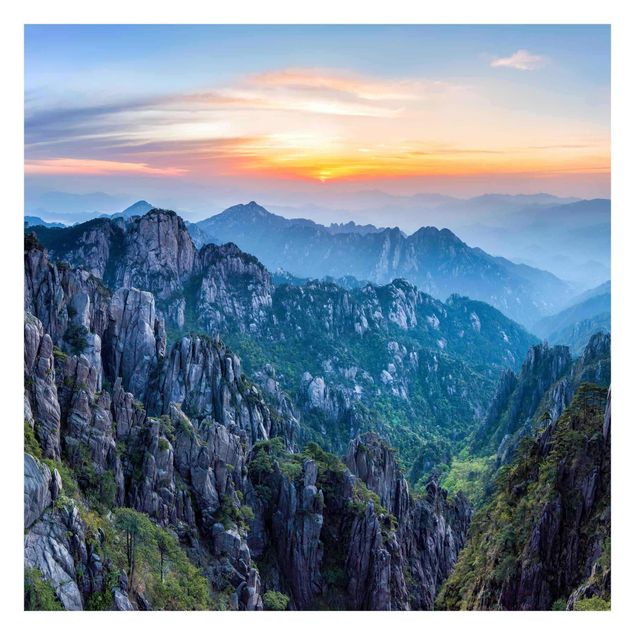 Tapeten kaufen Sonnenaufgang über dem Huangshan Gebirge