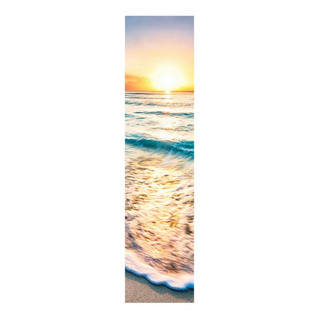 Schiebevorhänge Sonnenuntergang am Strand