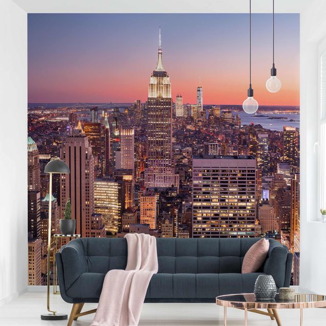 Fototapete Skyline Sonnenuntergang Manhattan New York City