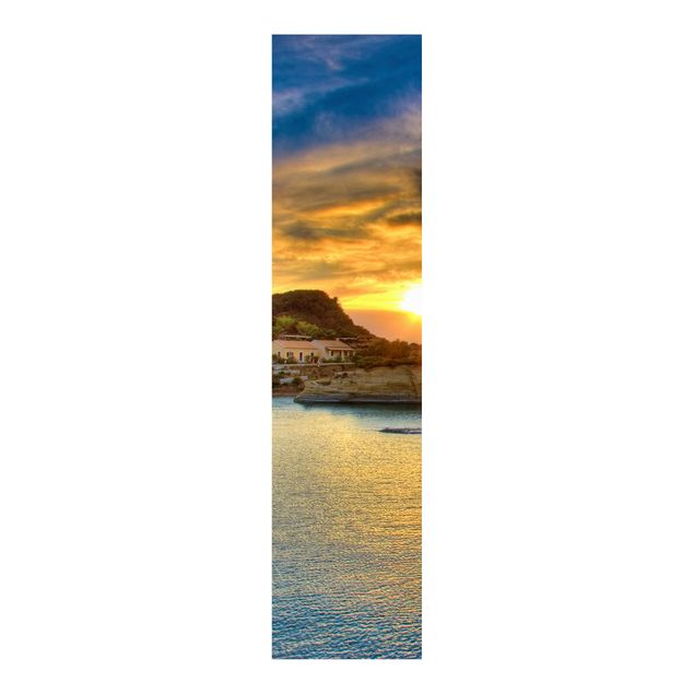 Flächenvorhang Sonnenuntergang über Korfu