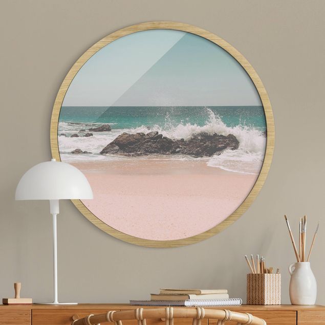 Moderne Bilder mit Rahmen Sonniger Strand Mexico
