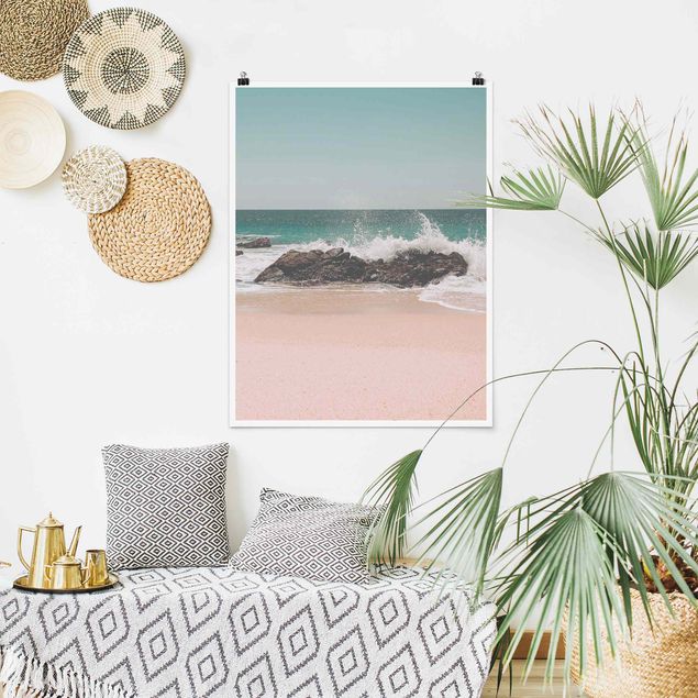 Moderne Poster Sonniger Strand Mexico