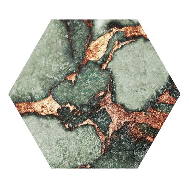 Hexagon Bild Forex - Spiel der Farben Farngrün und Gold