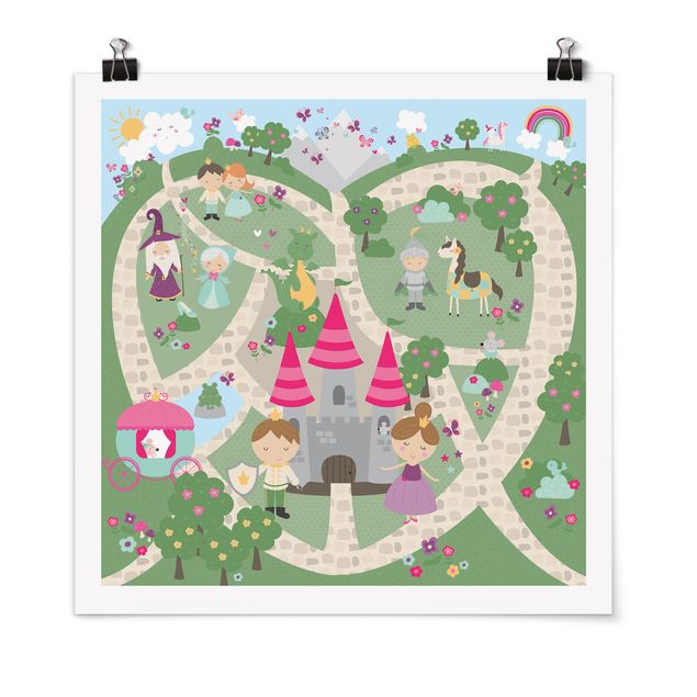 Poster Märchenland - Der Weg zum Schloss