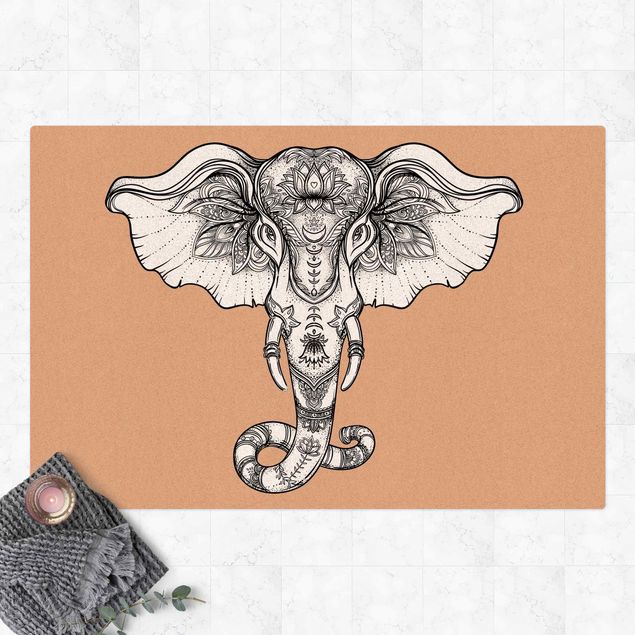 Moderne Teppiche Spiritueller Indischer Elefant