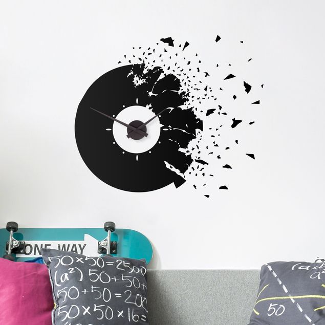Wandtattoo Uhr Wohnzimmer Splitting Vinyl
