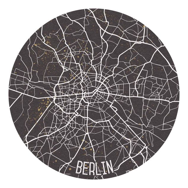 Design Tapeten Stadtplan Berlin - Retro