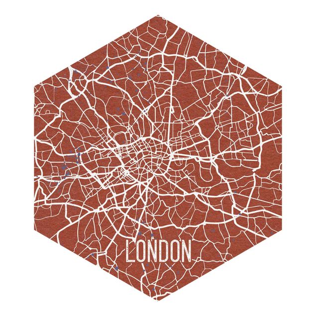 Vliestapete Stadtplan London - Retro
