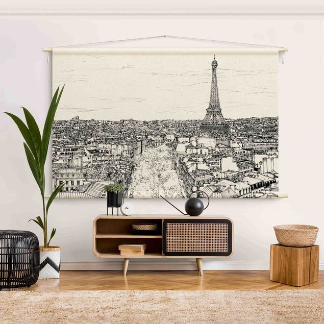 Wandtücher Stadtstudie - Paris