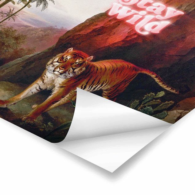 Poster - Stay Wild Tiger - Quadrat 1:1