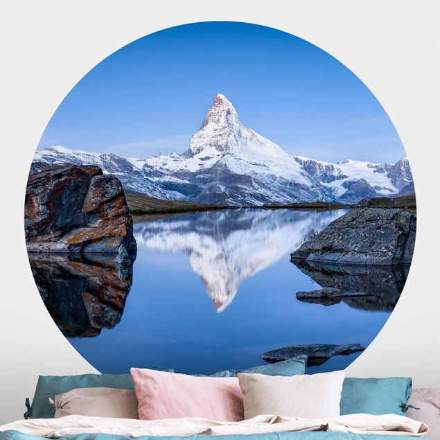Tapete Landschaft Stellisee vor dem Matterhorn