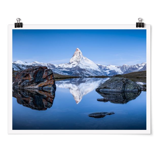 Landschaftsposter Stellisee vor dem Matterhorn