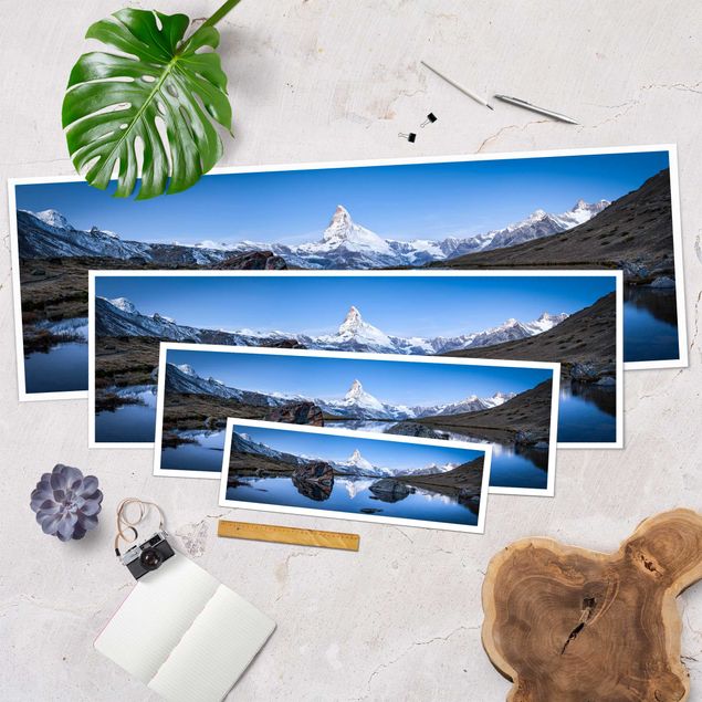 Poster - Stellisee vor dem Matterhorn - Panorama 3:1