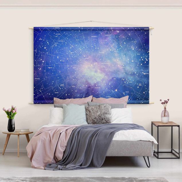 Wandtücher Sternbild Himmelkarte
