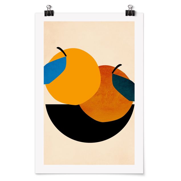 Kubistika Poster Stillleben - Zwei Äpfel