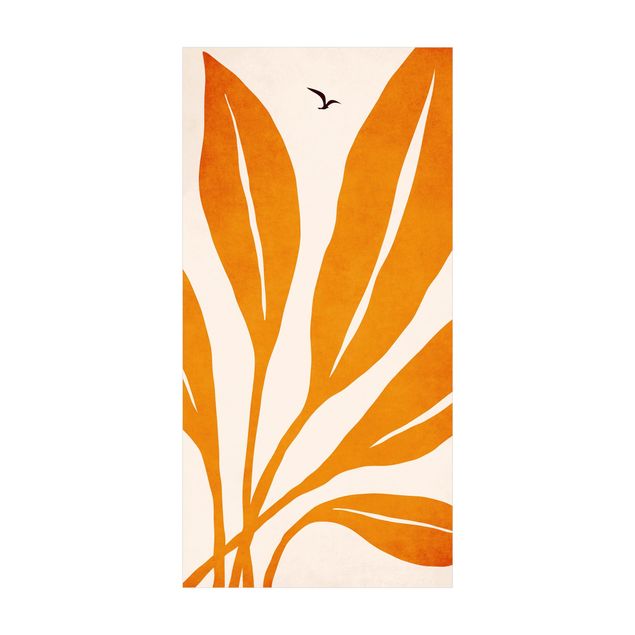 Kubistika Prints Strahlende Blätter in Orange