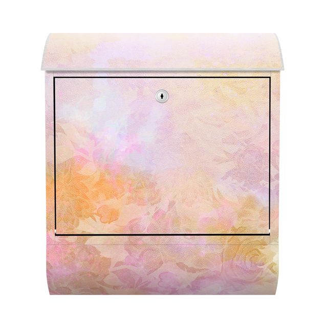 Briefkasten Design Strahlender Blütentraum in Pastell
