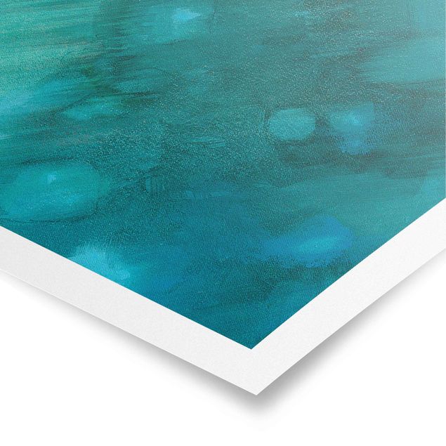 Poster - Strandblick mit Meer aus der Vogelperspektive - Panorama 3:1