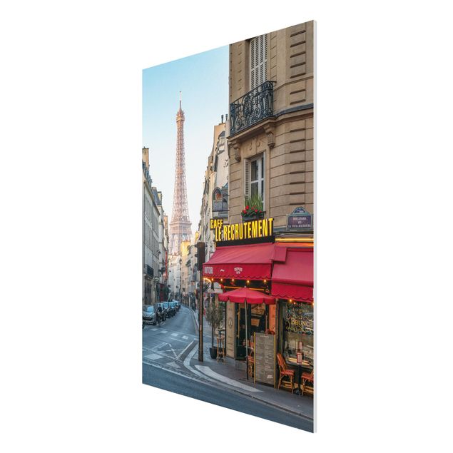 Forex Fine Art Print - Straße von Paris - Hochformat 2:3