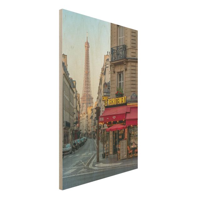 Holzbilder Syklines Straße von Paris