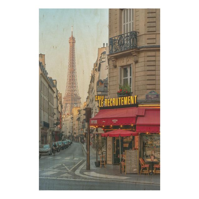 Holzbilder Straße von Paris
