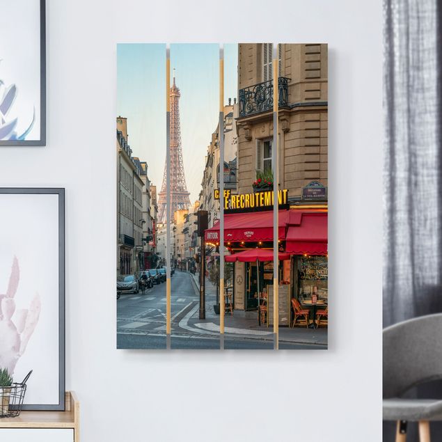 Holzbilder Syklines Straße von Paris