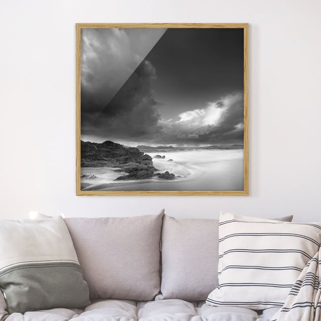 Moderne Bilder mit Rahmen Sturm über der Küste