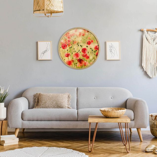Moderne Bilder mit Rahmen Summer Poppies