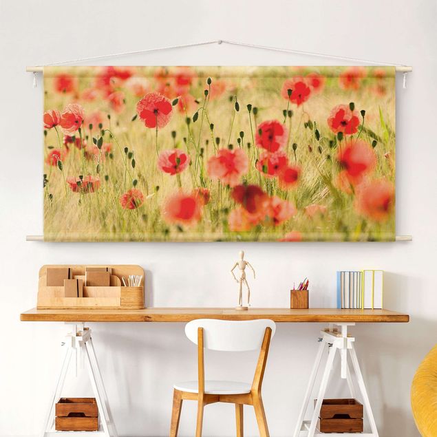 Moderne Wandteppiche Summer Poppies