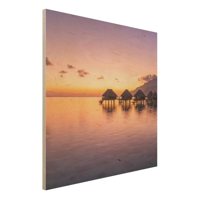 Holzbilder Natur Sunset Dream