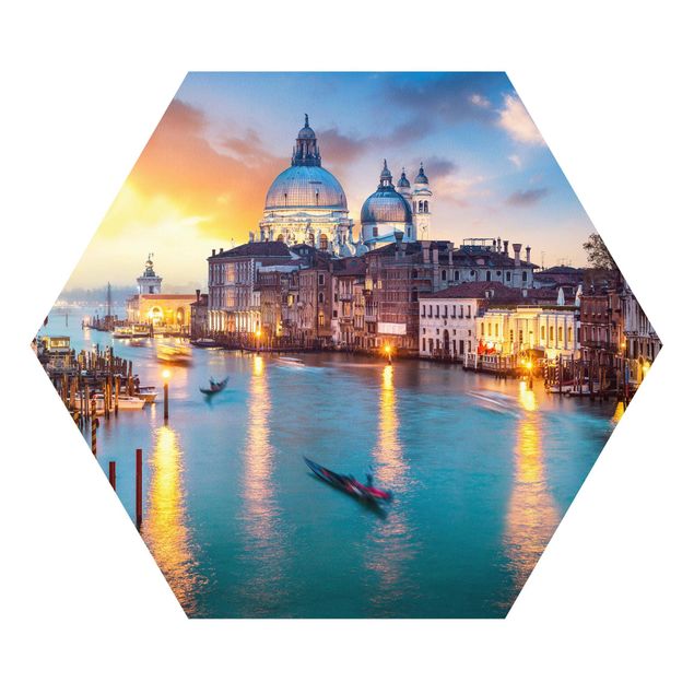 Hexagon Bild Forex - Sunset in Venice