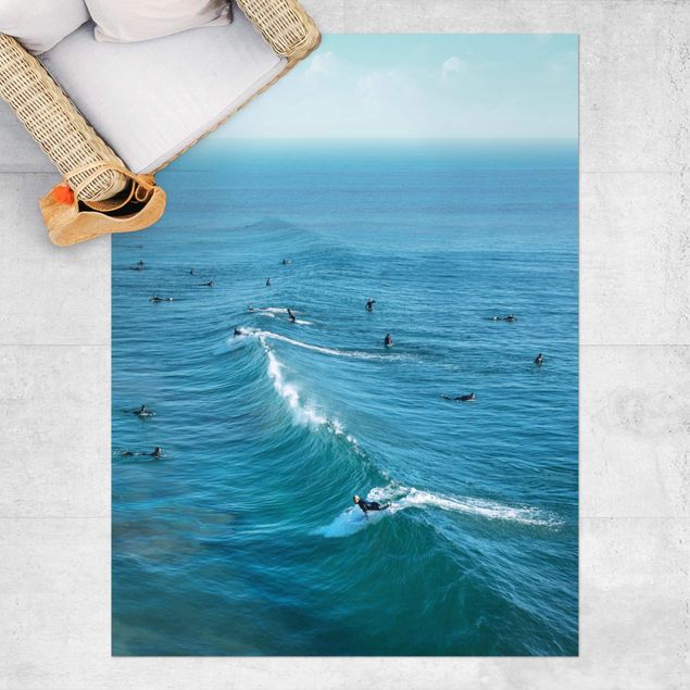 Teppich blau Surfer am Huntington Beach
