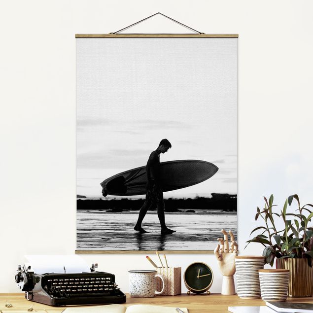 Bilder Surferboy im Schattenprofil