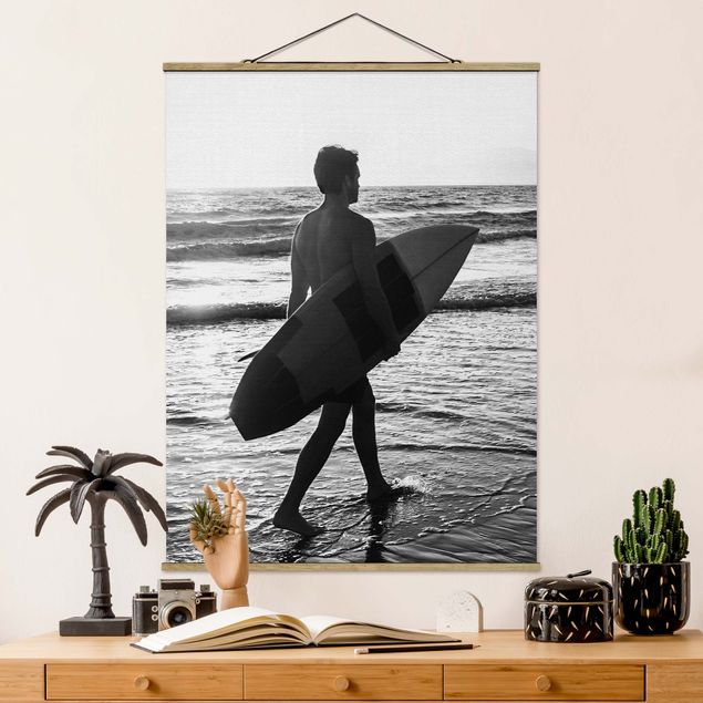 schöne Bilder Surferboy im Sonnenuntergang