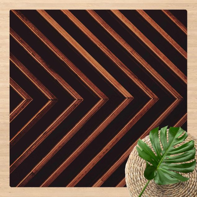 Moderner Teppich Symmetrie aus Holz