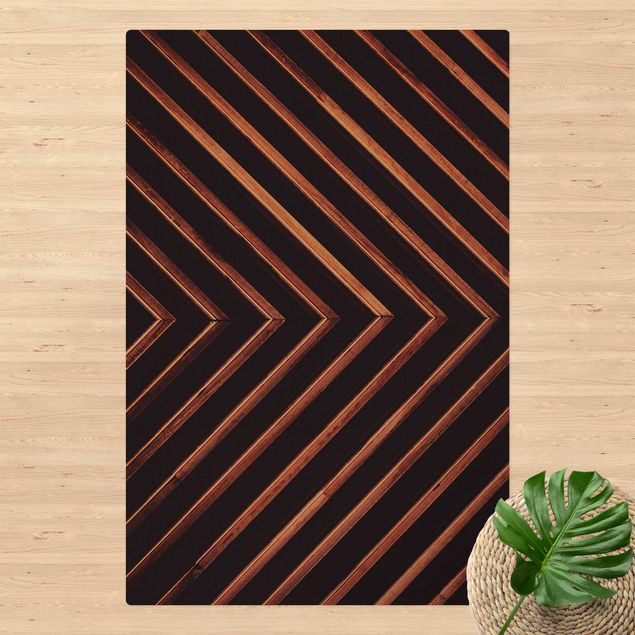 Teppich modern Symmetrie aus Holz