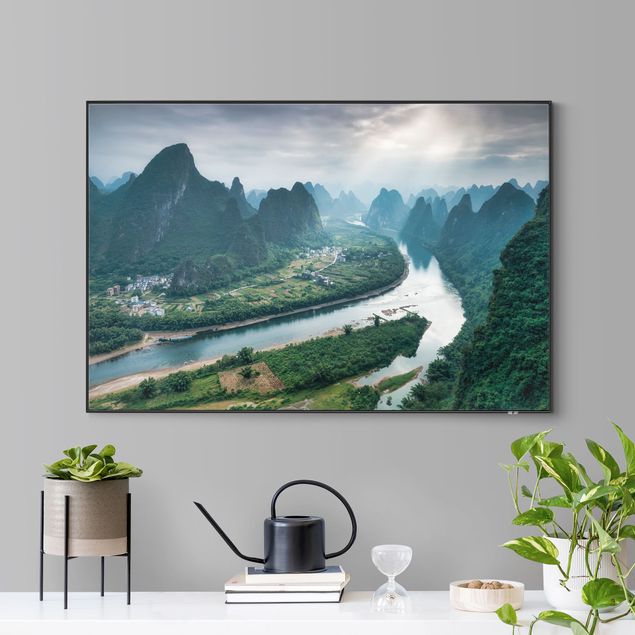 schöne Bilder Talblick über den Li-Fluss