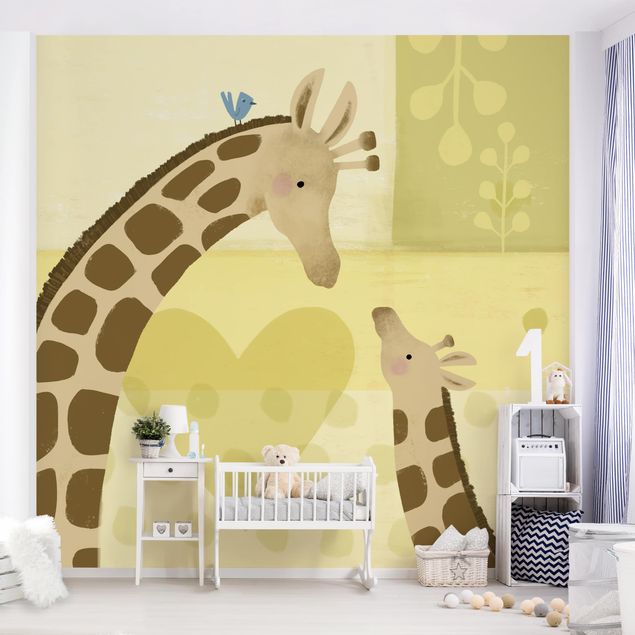 Fototapete - Mama und ich - Giraffen