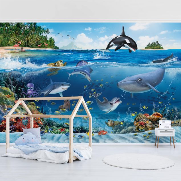 Fototapete Kinderzimmer - Animal Club International - Unterwasserwelt mit Tieren