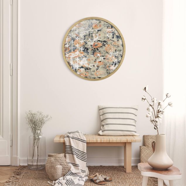 Moderne Bilder mit Rahmen Terracotta Collage