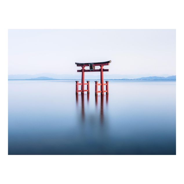 Foto auf Hartschaumplatte Torii im Wasser