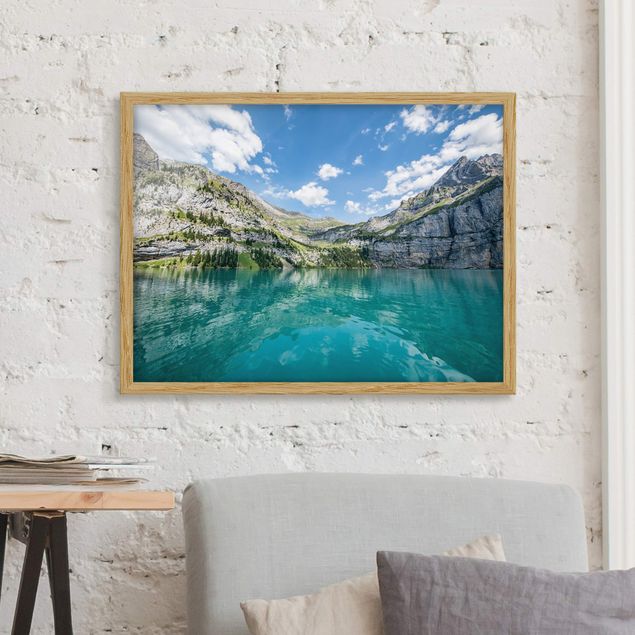 Moderne Bilder mit Rahmen Traumhafter Bergsee